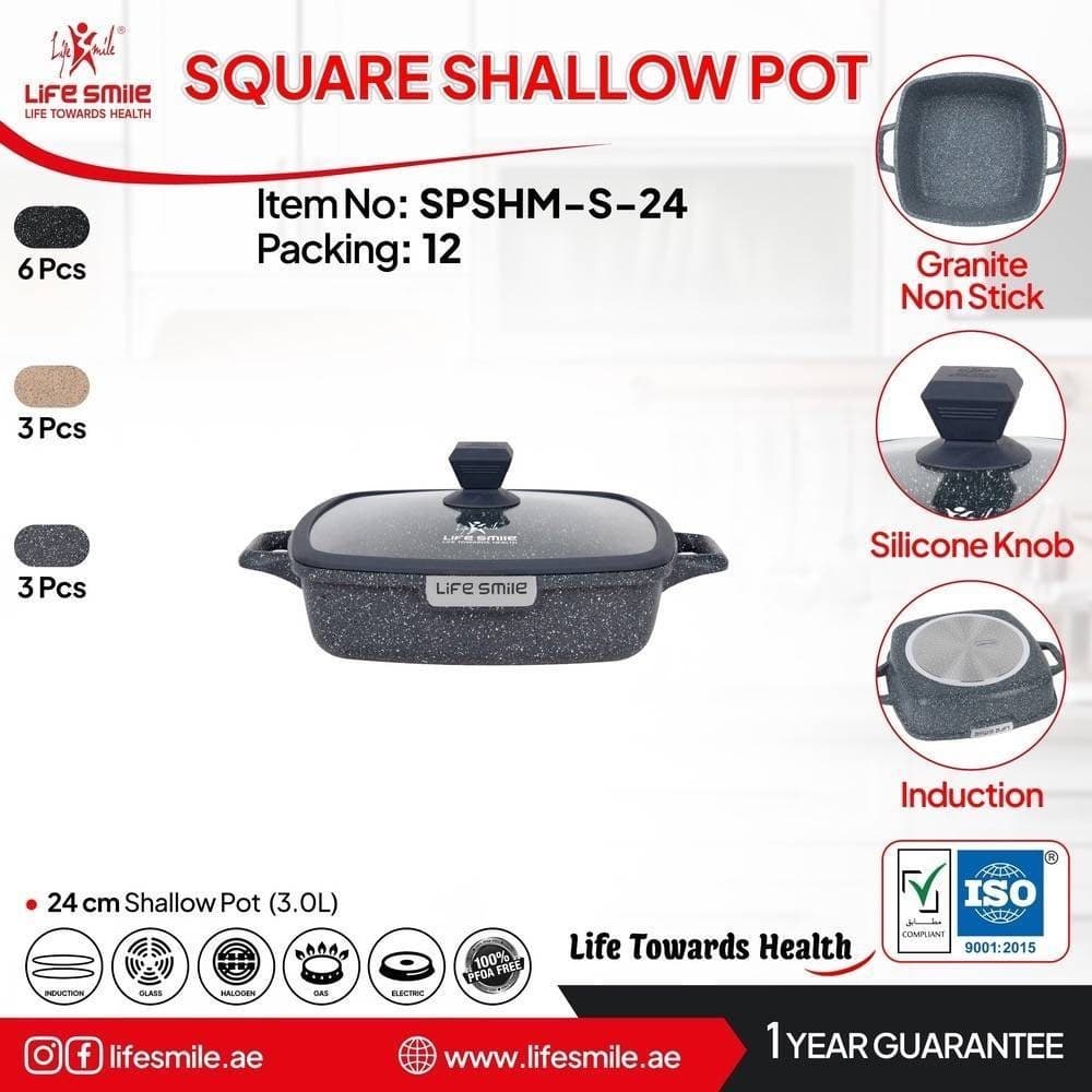 تابه مربعی سایز 24 لایف اسمایل مدل SPHM-S-24