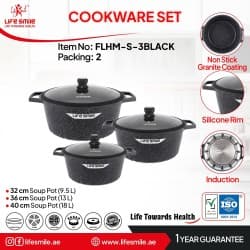 ست قابلمه گرانیت لایف اسمایل مدل FLHM-S-3