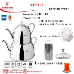 کتری و قوری استیل لایف اسمایل TK1-10