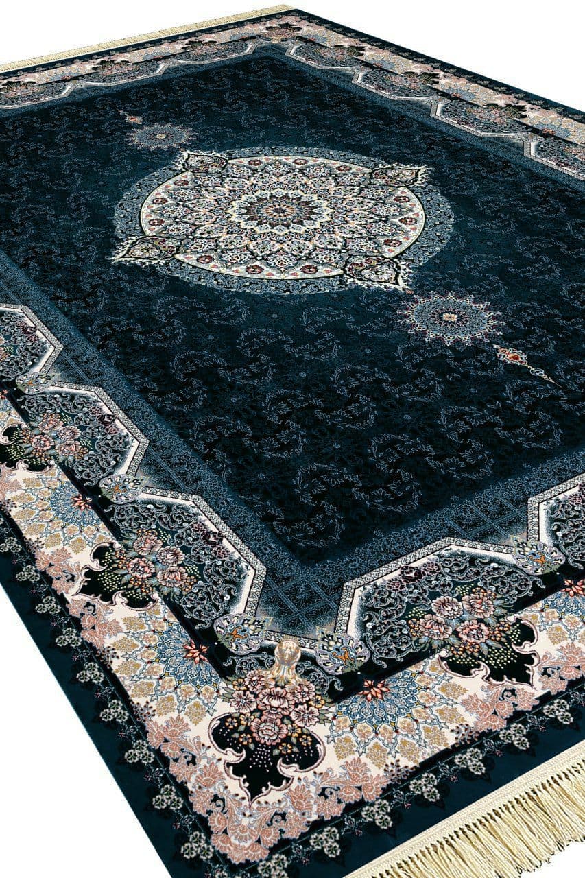 فرش نقشه کادو رنگ کاربنی