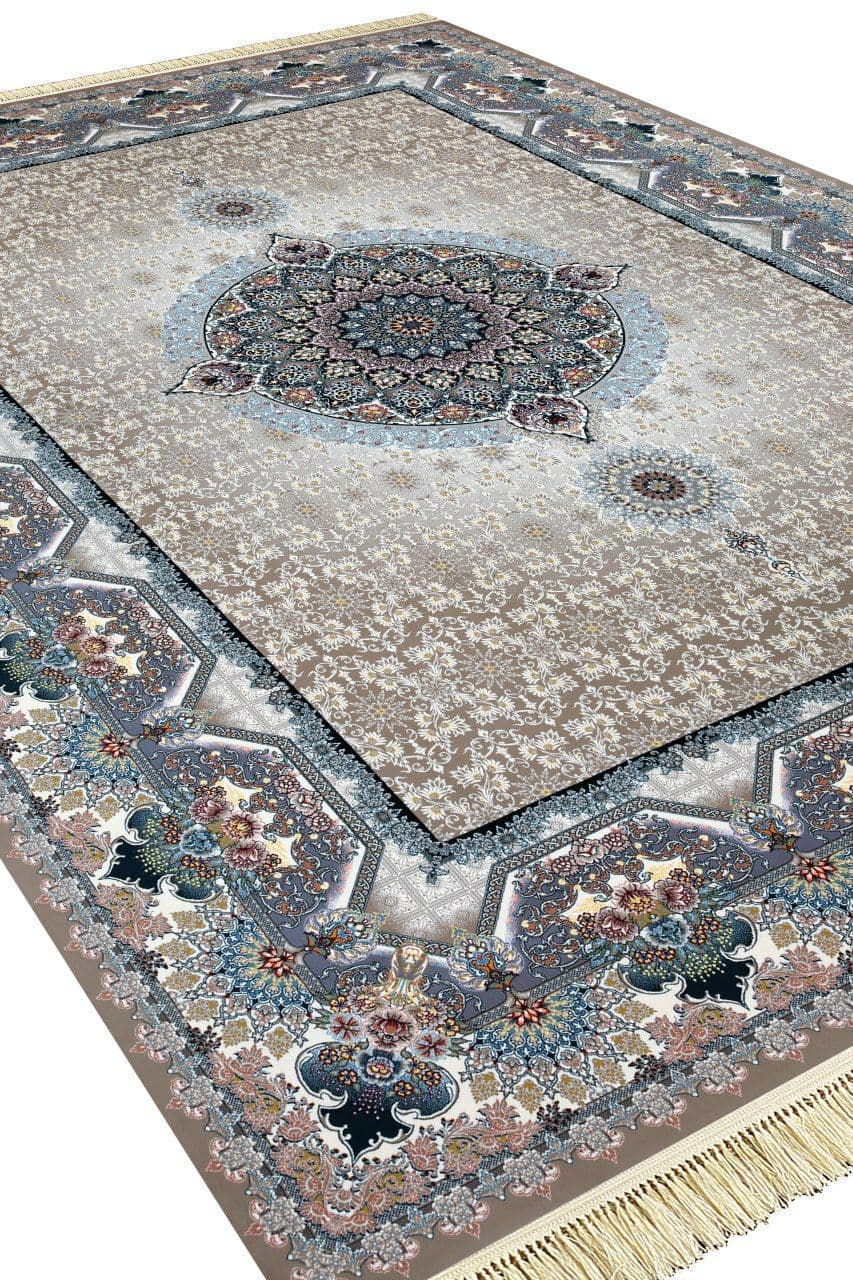 فرش نقشه کادو  رنگ فیلی