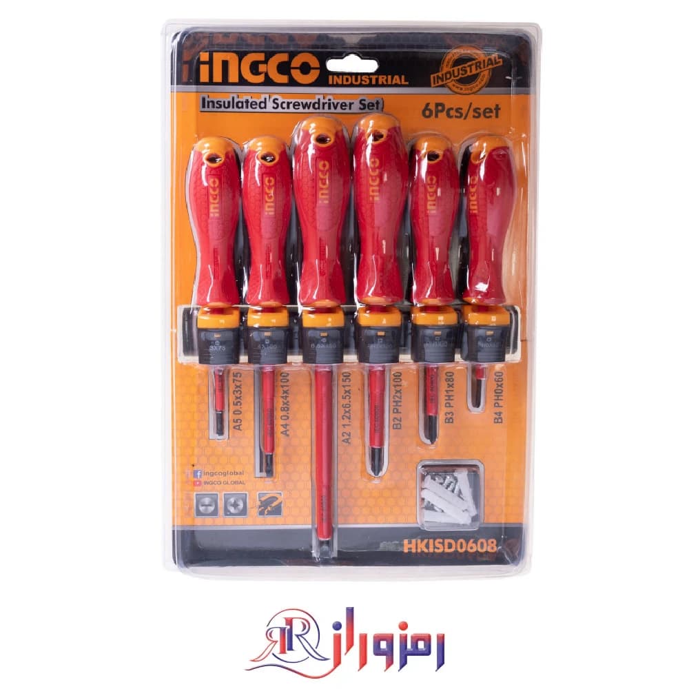 ست پیچ گوشتی 6 عددی اینکو مدل HKISD0608