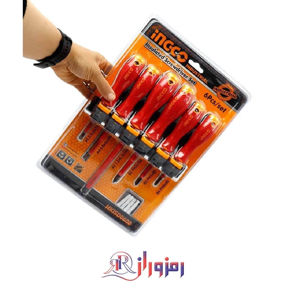 ست پیچ گوشتی 6 عددی اینکو مدل HKISD0608