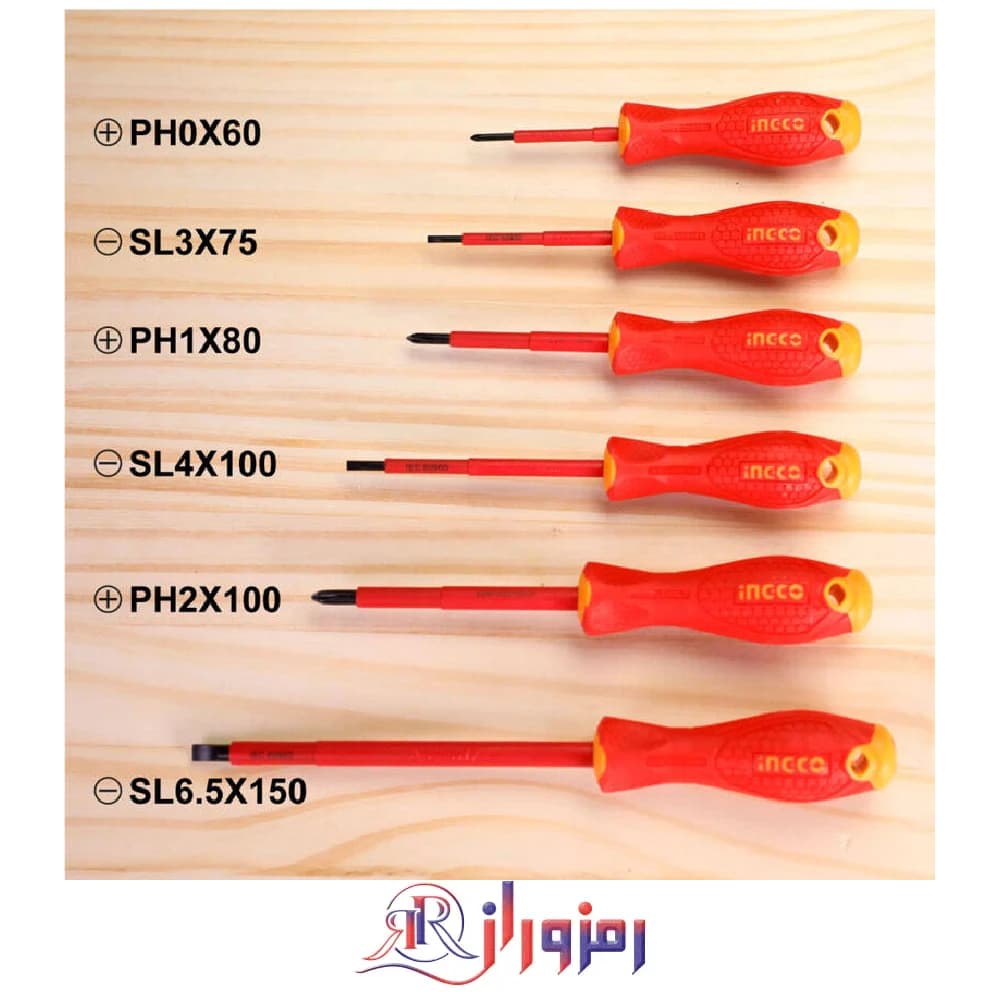 ست پیچ گوشتی 6 عددی اینکو مدل HKISD0608