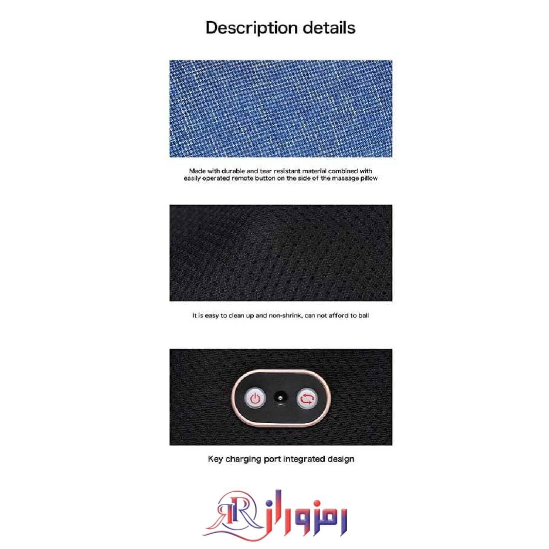 بالش ماساژ شارژی حرارتی بن کر مدل Boncare Massage Pillow S1