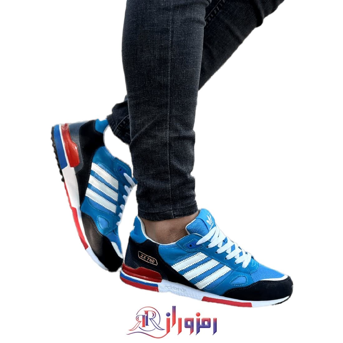 رنگ آبی کفش مردانه ادیداس zx750