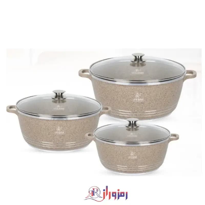 سرویس قابلمه 6 پارچه لایف اسمایل مدل LIFEP17-6-2 جنس اصلی