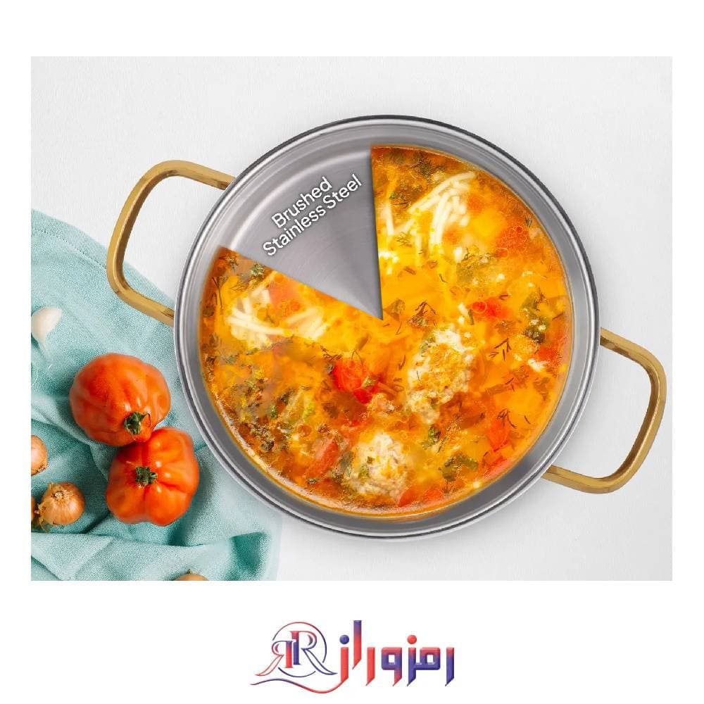 سرویس قابلمه 6 پارچه استیل لایف اسمایل اصلی مدل LIFEP12-6-2
